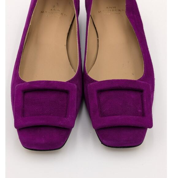 ANN MASHBURN Buckle Flat women's Deep Orchid Suede size US4 EU35 - Picture 9 of 11